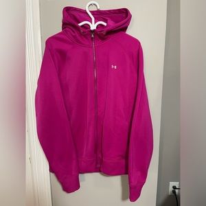 Under armour magenta pink zip up